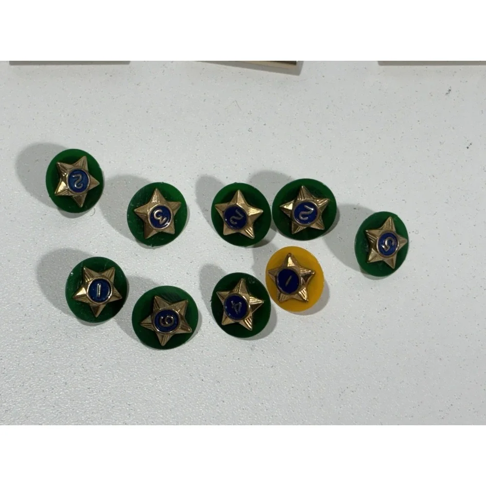 BSA Boy Scouts of America Lot of 9 Metal Skill Belt + Star Service‎ Pins Lot